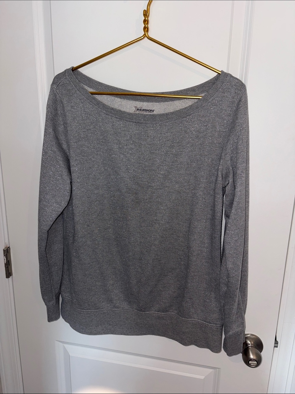 Xersion Silver Gray Crewneck Sweatshirt